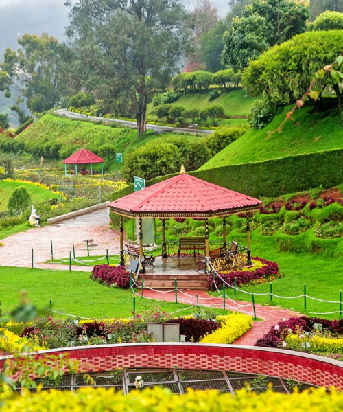 Ooty rose garden on the listed hill package