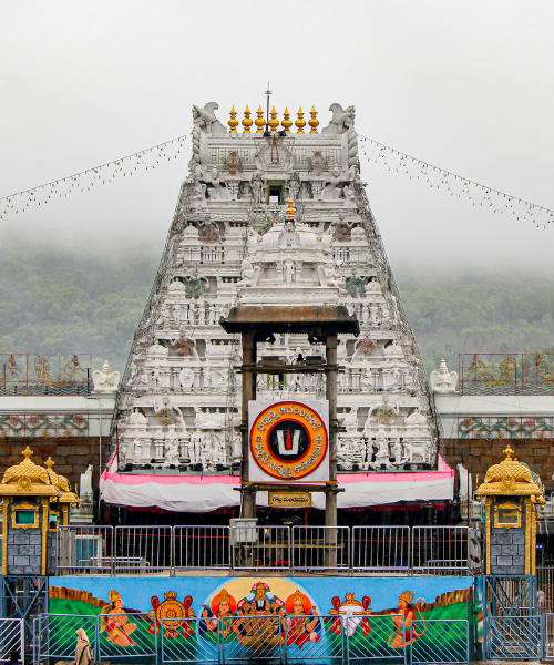 Tirupati on the listed chauffeur package