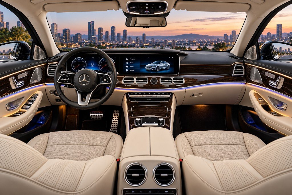 Driver cabin of a Mercedes-Benz S-Class 350