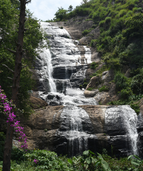 Silver Cascade on a Kodaikanal chauffeur trip