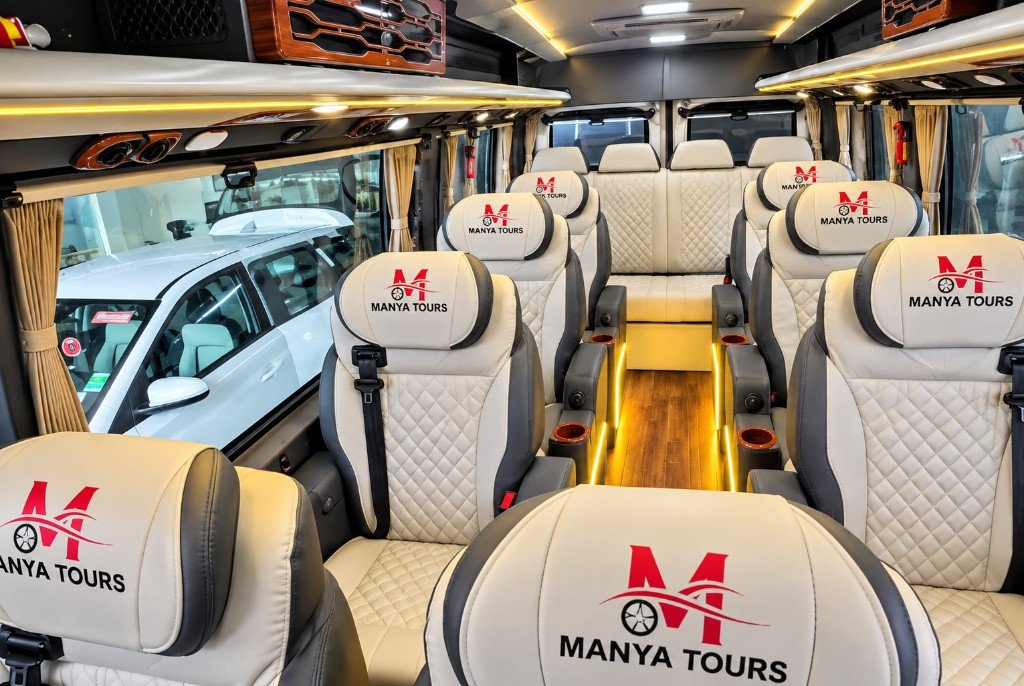 Passenger seats inside the 10 seater luxury Force Urbania