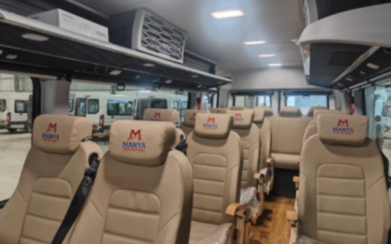 Luxury passenger seats inside the 16 seater Urbania