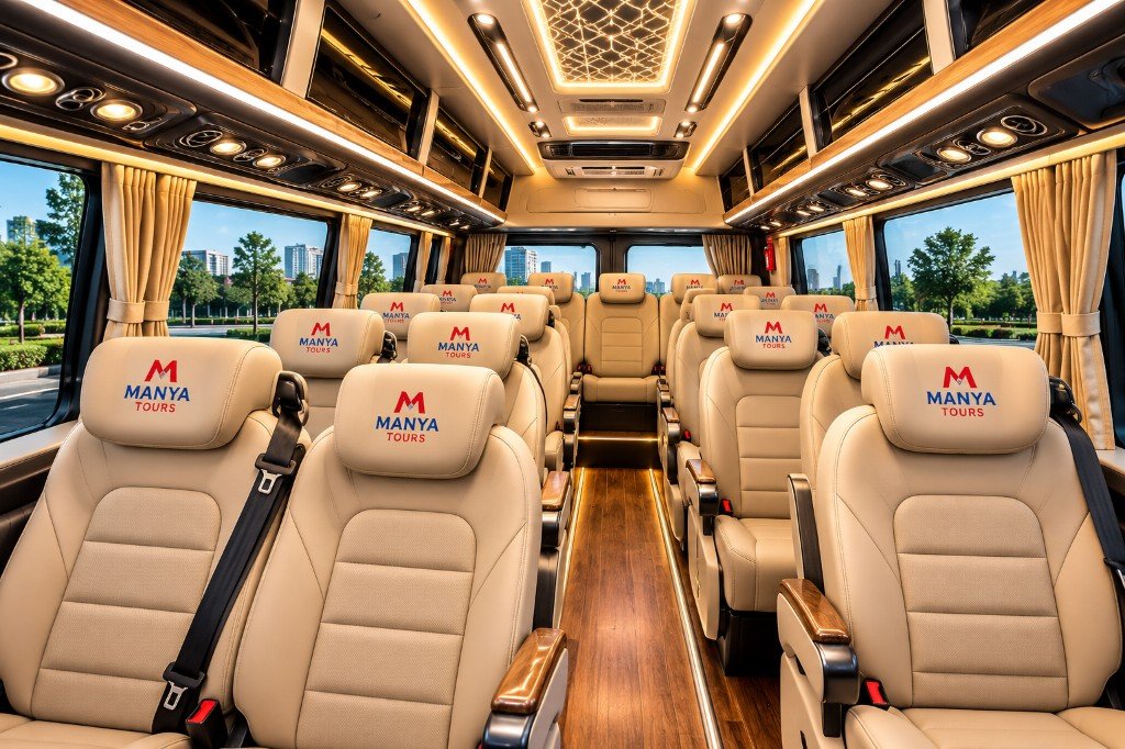 Luxury Urbania passenger cabin with Manya Tours seating