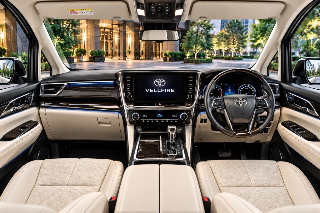 Driver cabin of the Toyota Vellfire